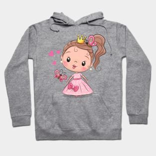 Cute Princess in a pink dress Hoodie